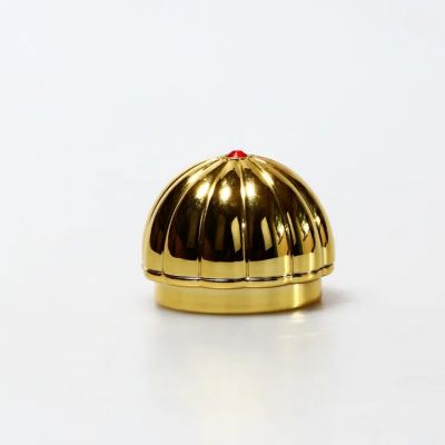 Factory custom logo mideast style gold irregular shape new zamac lid cover plastic ABS bottle cap for perfume
