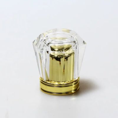 Manufacturer Supply Luxury Plastic ABS splice Acrylic perfume cap Free Sample crown shape perfume bottle lid