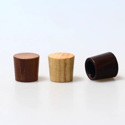 Factory Nice design irregular cylinder wood perfume lids Hot selling custom color matte wood grain Perfume bottle caps