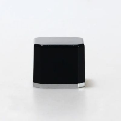 Perfume Cap Customized By Manufacturer Top Grade plastic ABS Metallic texture perfume cap square black perfume lid