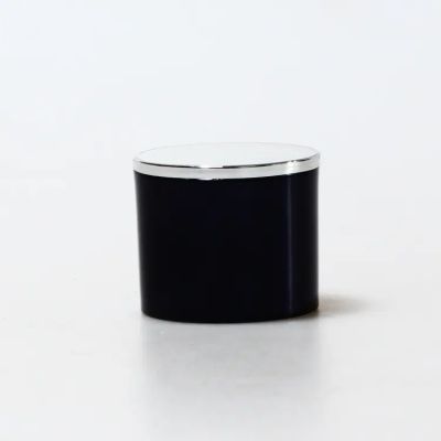 Wholesale High quality perfume ABS caps Luxury Best Sale Perfume black ABS Cap silver top hot sell customized cap