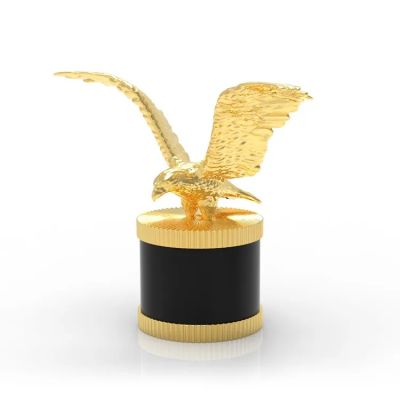 Gold Metal Luxury Engrave Logo Customized Chape Cosmetic Luxury zamac perfume caps