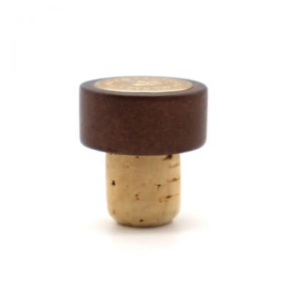 Metal-roofed wood electroplated synthetic corks match glass bottle aromatherapy bottle whisky bottle stoppers