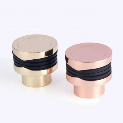 Zinc alloy metal perfume bottle cap made of rubber and PP
