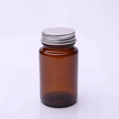 75cc Capsule Glass Bottle Amber Glass Jar For Healthcare Supplement