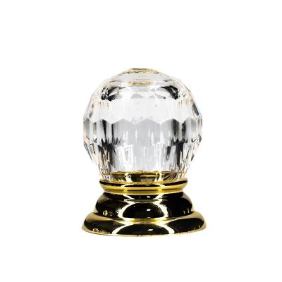 wholesale 15FEA Crystal Designed Shiny Gold Closures Luxury Round Parfum Perfume Cap