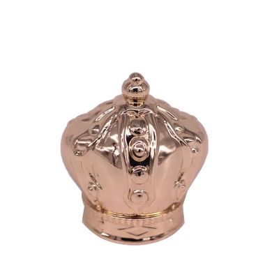 Customization multi-color fea 17 crown zamac zinc alloy metal cap for perfume bottle