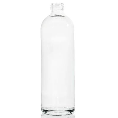 Wholesale water bottle super flint glass round liquor bottle spirit screw top whisky honey vodka gin tequila with aluminum cap