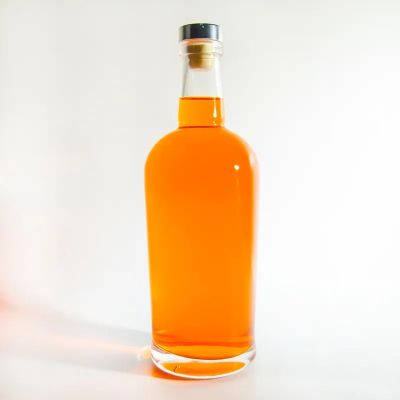 High End Clear White Whisky Brandy 750ml Liquor Spirits Glass Bottle