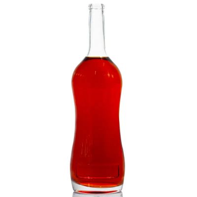 Customized Logo Ordinary Design 1 Liter Whiskey Bottle Vodka Glass Container