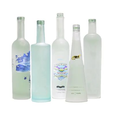 750 ML High Flint Vodka Glass Bottle with cork Cap Liquor Glass Bottles 700ml Tequila Premium frosted Bottle