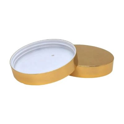 70-400 gold lids cosmetic metal aluminum plastic cream screw top jar cap lid