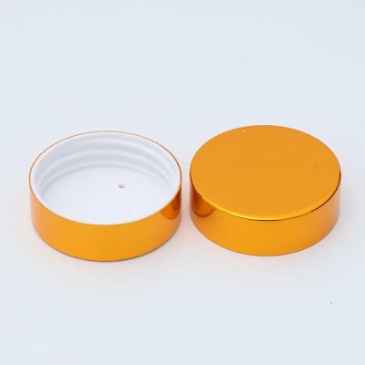 Wholesale 38/400 43/400 Shiny Gold Metal Aluminum Plastic Cosmetic Jar Lids for Big Mouth Jar