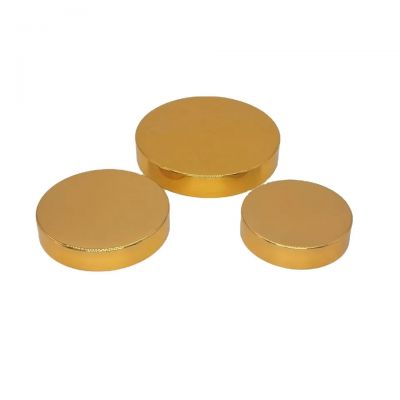 58/400 70/400 89mm 89/400 shiny gold Metal shelled Jar cap lid top with PE liner