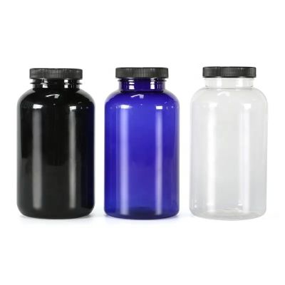 reasonable price blue black clear packaging bottle VC calcium healthcare supplement jars