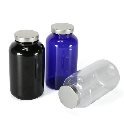 625ml PET plastic vitamin capsule bottles dried lemon slice flower storage pills tablet container with tinplate lid