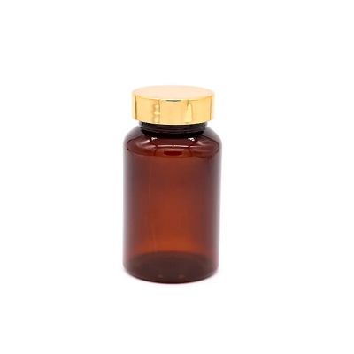 amber blue round plastic capsule bottle pills tablets vitamin bottle with screw lid healthcare products containers