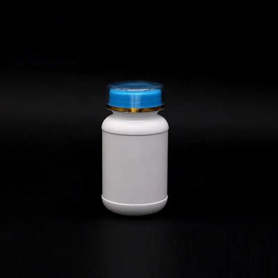 customized HDPE plastic medicine bottle healthcare products white bottle specialized shape bottle with double cover