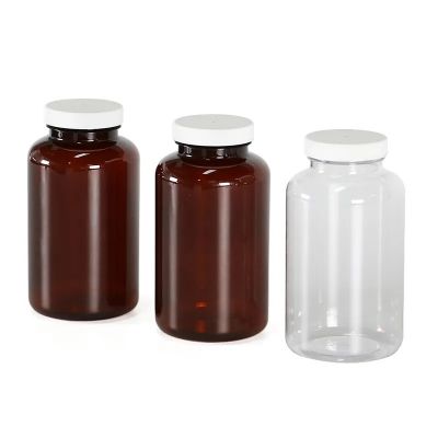 Plastic pill bottles 500ml PET pharmaceutical capsule pill bottle with seal medicine vitamin bottles containers