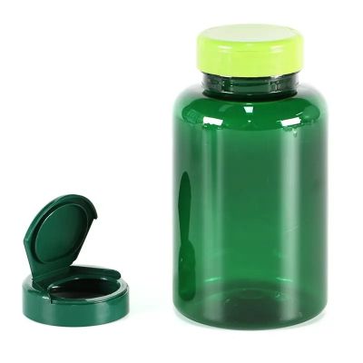 300ml pet plastic vitamin pills bottle healthcare supplement tablet bottle with flip top cap
