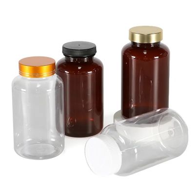 High-End Health Product Sub-Bottle Capsule Bottle,Plastic 500ml Empty Custom amber Capsule Bottles