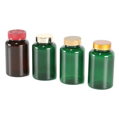 food grade colorful pet plastic empty capsule bottle vitamin pills bottles with tear off lid custom empty capsule bottle