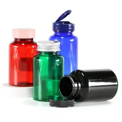 Health Care Products 150ml PET Transparent Plastic Capsule Pill Bottle