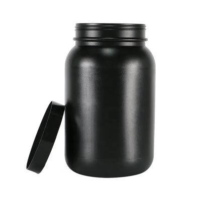customized HDPE protein powder bottles large capacity containers for fitness jars with screw cap scoop