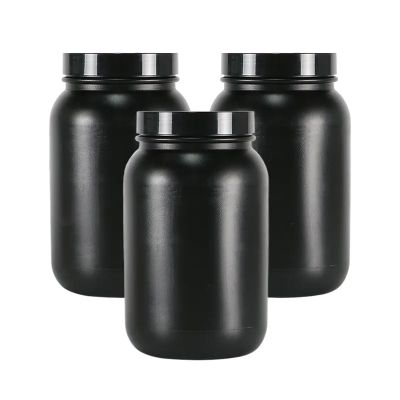 2500ML 3000ML Large black hdpe Plastic Pill Medicine Bottle Capsule Container Jar Health Care Supplement Tablet Nutrition Powder