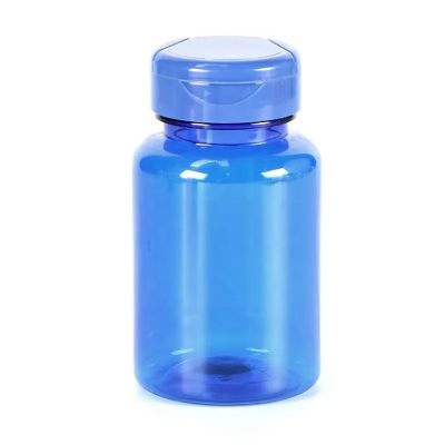 plastic pill bottles 120ml pet capsule pill bottles seal vitamin calcium containers with metallic cover