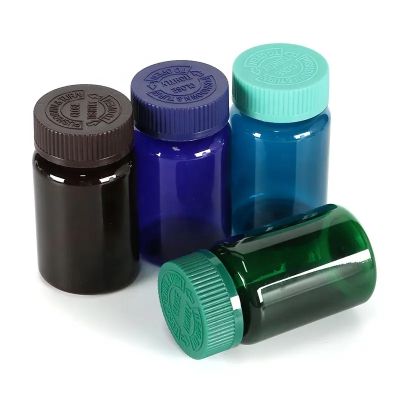 100ml small plastic pet capsules pills bottle vitamin healthcare containers reasonable price jars with CRC cover