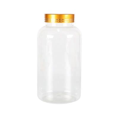 625ml clear plastic pill bottle with screw cap clear protein powder jars empty capsules bottle for vitamin tablets
