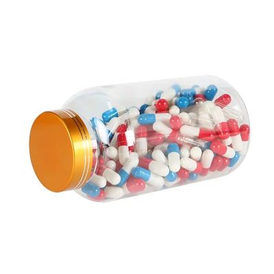 clear plastic pills bottles with CRC cap empty capsules tablets bottle customized healthcare packaging suppliers