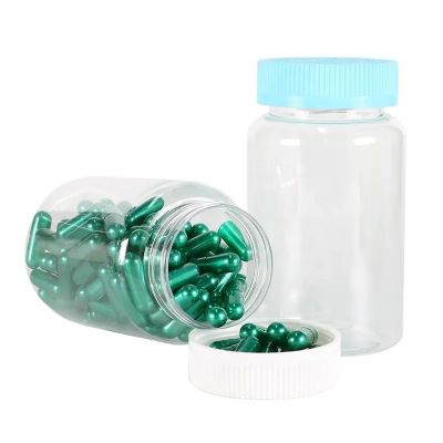 300ml Customized Pharmaceutical Use Plastic Bottle Transparent Clear Capsule Bottle With Child Proof Resistant Screw Cap
