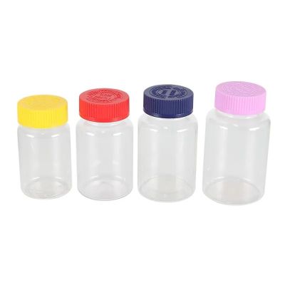 60ml Plastic Black Pet Jar Empty Pill Container Capsule Bottle With White Child Resistant Cap