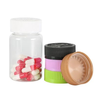 Soft Touch Empty Pill Bottle 100ml Clear Gummy Candy Vitamins Container With Screw Cap