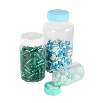 60ML 100ML 150ML 200ML 300ML white transparent Pill Bottle Plastic Pet Pill Capsule Bottle With Child-resistant Closure
