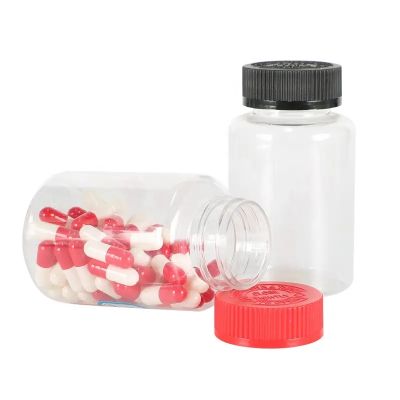 Hot Selling Pill Vitamins Bottle 175ml Empty Round Healthcare Container Capsules Tablets Plastic Bottle With White Cap