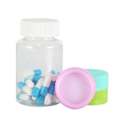 120ml PET plastic capsule bottle custom packaging bottle with CRC lid tablet vitamin supplement container