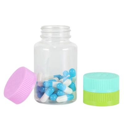 Wholesale Custom 150ml Pet Transparent Clear Pills Premium Medicine Plastic Capsule Bottle With Child Resistant Screw Cap
