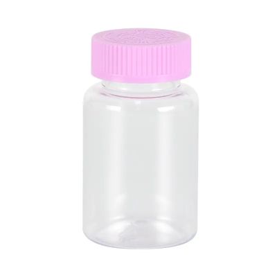 Wholesale 120ml Custom Pet Transparent Clear Pills Premium Medicine Plastic Capsule Bottle With Child Resistant Screw Cap