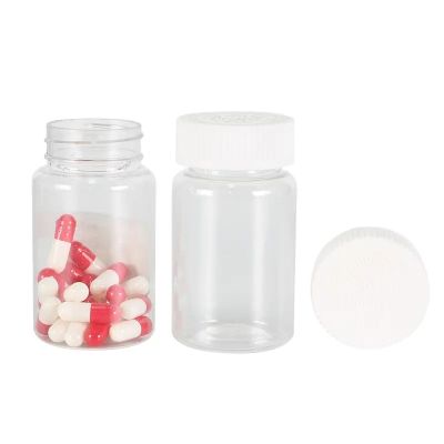 Wholesale Clear 100ml 120ml 150ml Transparent Pet Plastic Capsule Pill Supplement Bottle With Child Proof Resistant Screw Cap