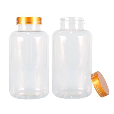 Custom 750ml Food Graded Packaging Pet Plastic Transparent Bottle For Pill Bottle Gummy Vitamins Healthcare Supplement Container