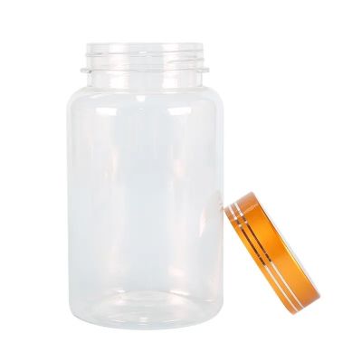 Wholesale 300ml Empty PET Plastic Pill Capsules Vitamin Medicinal Packing Bottle With aluminum lid