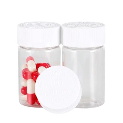 Wholesale 60ml Transparent Empty Storage Cosmetic Child Proof Resistant Pet Plastic Capsule Packing Bottles With Screw Cap