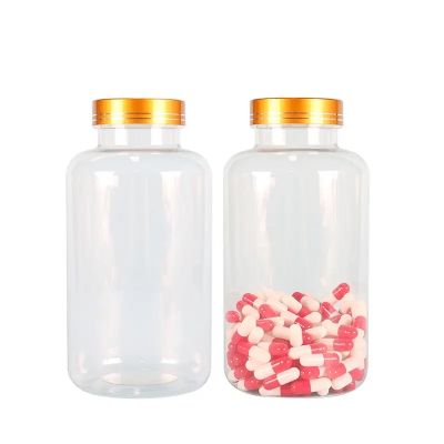Pet Plastic Capsule Custom Packaging Bottle For Pill Bottle Gummy Vitamins Healthcare Supplement Container With Aluminum Cap