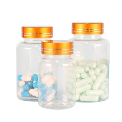 60cc 80cc 100cc 250ml 300ml 500ml 750ml Straight Round Plastic Pet Bottle For Pills Tablets With Lid Softgel Capsules Packaging