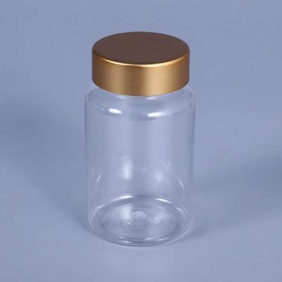 Custom Matte Transparent Pet Pill Bottle 120ml 150ml 200ml Matte Plastic Pill Capsule Bottles With Aluminum Cap
