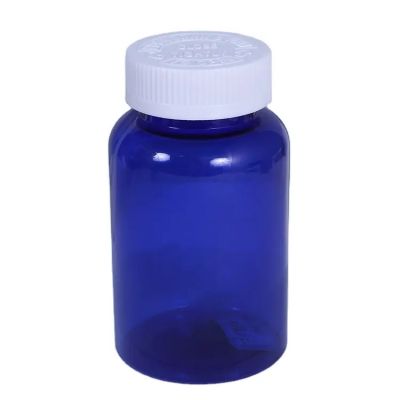 Wholesale 150ml 200ml 250ml Plastic Clear Blue Pet Capsule Pill Capsules Packing Bottles Custom Plastic Bottles With Screw Cap