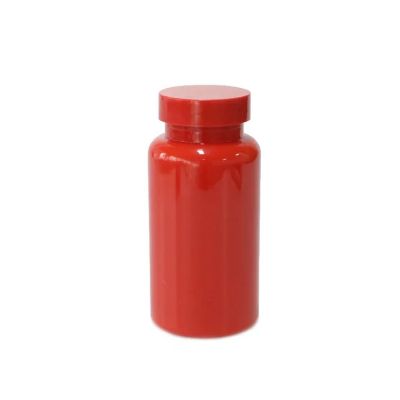 industrial price 100 120cc red plastic pill bottle vitamin supplement containers with screw cap custom color for capsule tablets